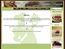 Tablet Screenshot of creativedessertsinc.com